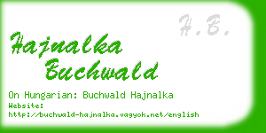 hajnalka buchwald business card